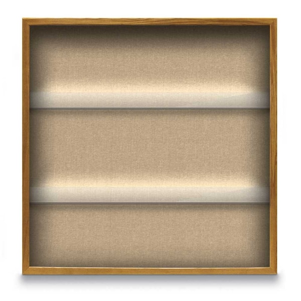 Outdoor Enclosed Combo Board, 48"x36", Satin Frame/Grey & Rubber